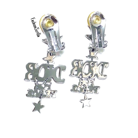 Dior Vintage Dior For Peace Y2K Diamanté Crystal Ring - Earrings Jewelry Set - Picture 11 of 17